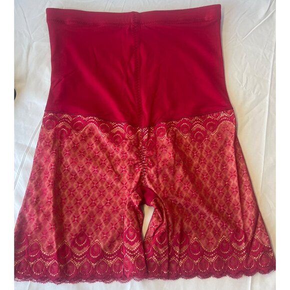 Butt Lifter Body Shaper Shorts Red lace Faja Size XXL - Picture 4 of 14